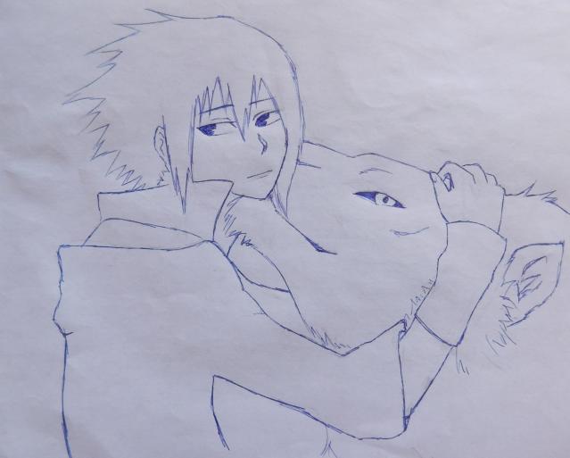 Sasuke a lvíček ^.^